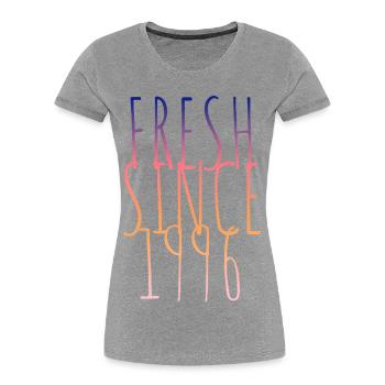 Vintage 1996 - Frauen Premium Bio T-Shirt - Grau meliert - Vorne - Mia (176cm)