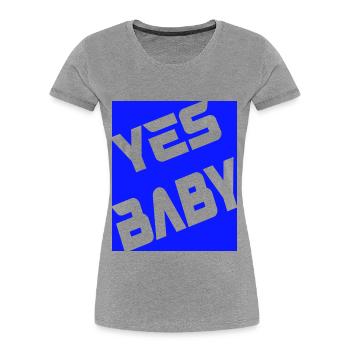 Yes Baby - Frauen Premium Bio T-Shirt - Grau meliert - Vorne - Mia (176cm)