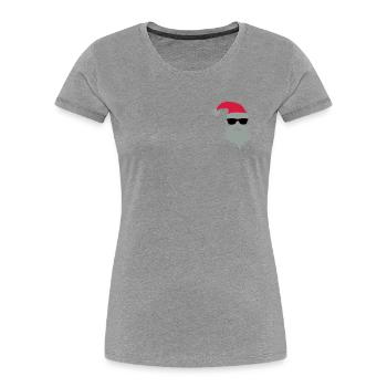 secret_santa2 - T-shirt bio Premium Femme - gris chiné - Devant - Mia (176cm)