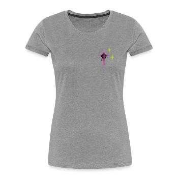 Neon Star Sparkle - Women's Premium Organic T-Shirt - heather grey - Front - Mia (176cm)