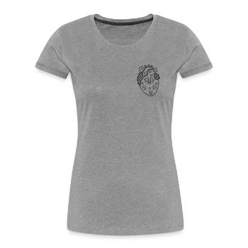 shape of my heart - black - Women's Premium Organic T-Shirt - heather grey - Front - Mia (176cm)