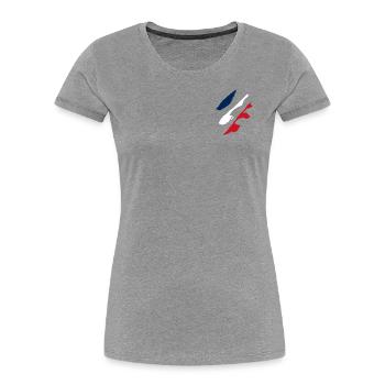 Flag of France - Women's Premium Organic T-Shirt - heather grey - Front - Mia (176cm)