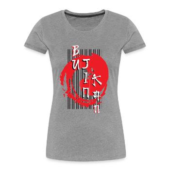 Bujinkan, Bujinkan japanisch, Kampfsportarten, - Frauen Premium Bio T-Shirt - Grau meliert - Vorne - Mia (176cm)