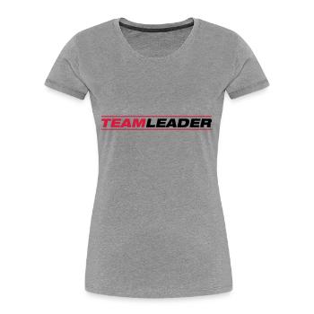 team_leader_tu2 - Women's Premium Organic T-Shirt - heather grey - Front - Mia (176cm)