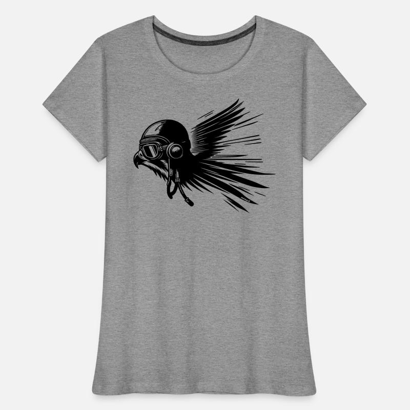 Pilot Hawk Frauen Premium Bio T-Shirt