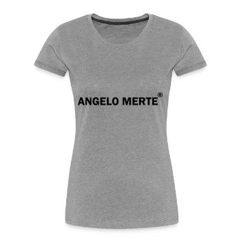 angelo merte - Frauen Premium Bio T-Shirt - Grau meliert - Vorne - Mia (176cm)