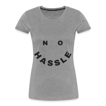 No hassle - Women's Premium Organic T-Shirt - heather grey - Front - Mia (176cm)