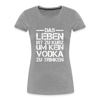 Vodka - Frauen Premium Bio T-Shirt - Grau meliert - Vorne - Mia (176cm)