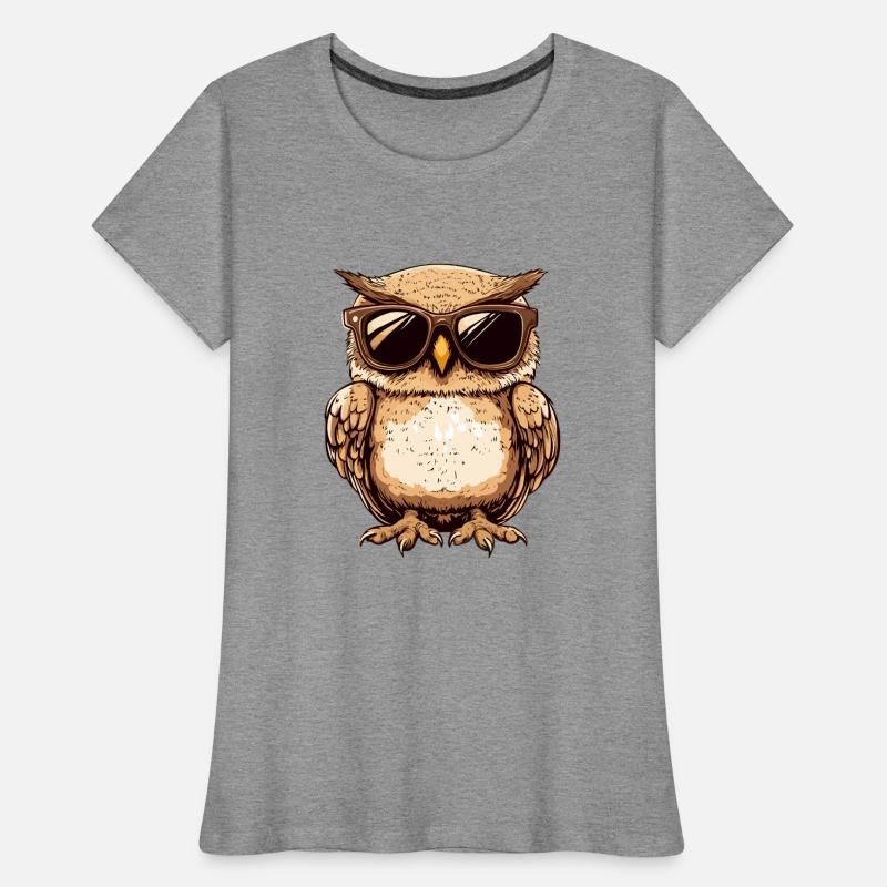 Coole Eule Frauen Premium Bio T-Shirt