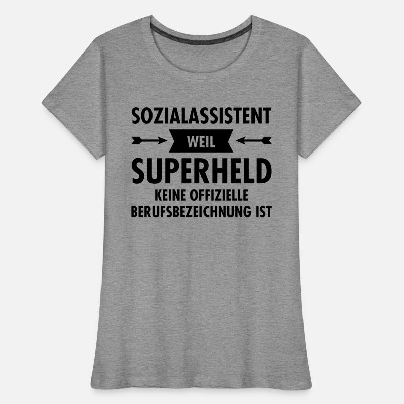 Sozialassistent - Superheld Frauen Premium Bio T-Shirt