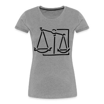 Zodiac horizontal - Women's Premium Organic T-Shirt - heather grey - Front - Mia (176cm)