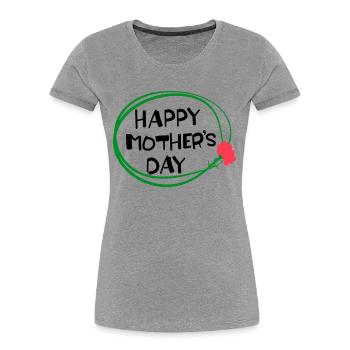 Happy Mother's Day lettering 3 - Women's Premium Organic T-Shirt - heather grey - Front - Mia (176cm)