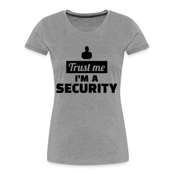 Security - Women's Premium Organic T-Shirt - heather grey - Front - Mia (176cm)