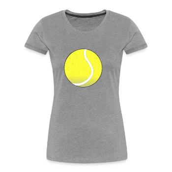 balle de tennis jaune dans le design chic - T-shirt bio Premium Femme - gris chiné - Devant - Mia (176cm)