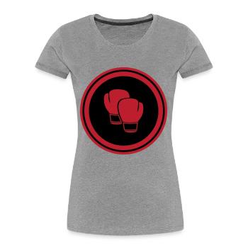 Boxing - Women's Premium Organic T-Shirt - heather grey - Front - Mia (176cm)