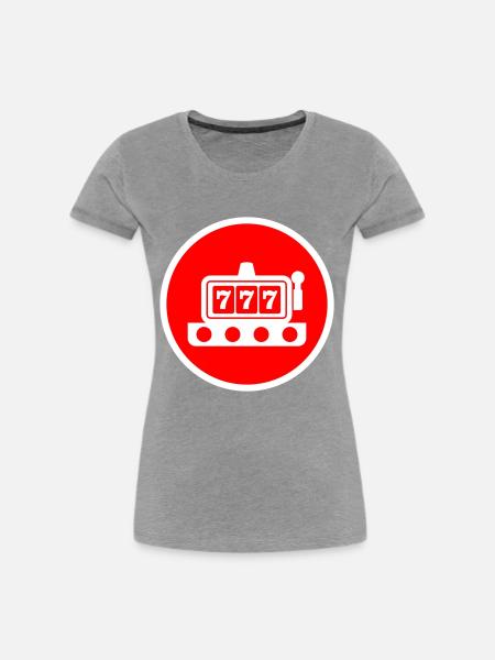 Einarmiger bandit Kreis - Frauen Premium Bio T-Shirt - Grau meliert