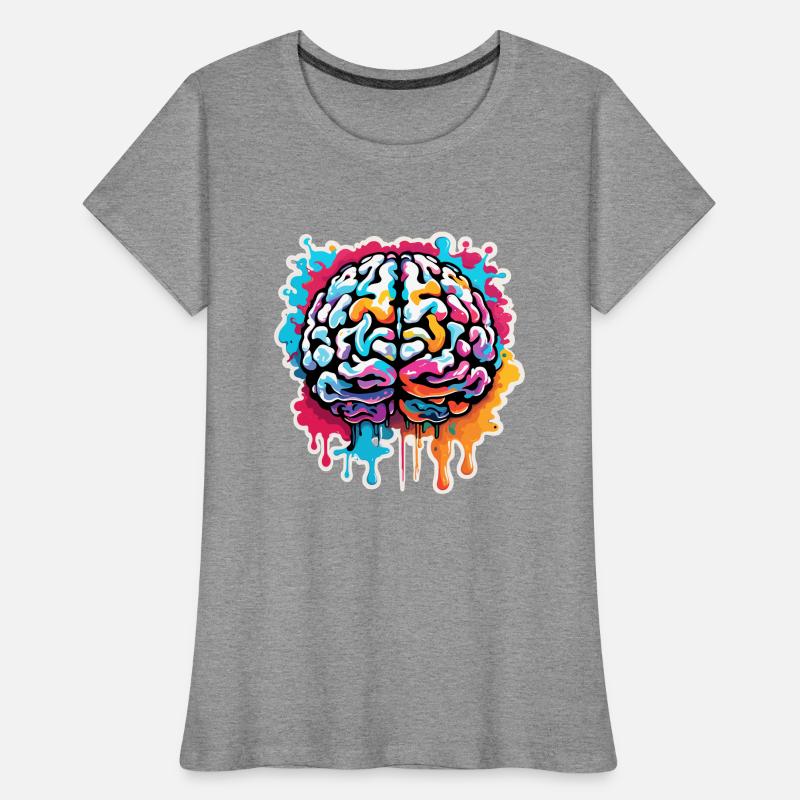 Brain / Knowledge / Intelligence / Clever / Thinking Women's Premium Organic T-Shirt