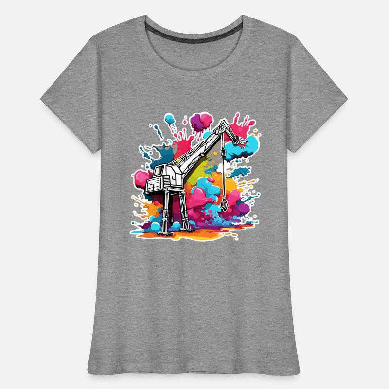 Crane / construction site / winch / crane system Women's Premium Organic T-Shirt