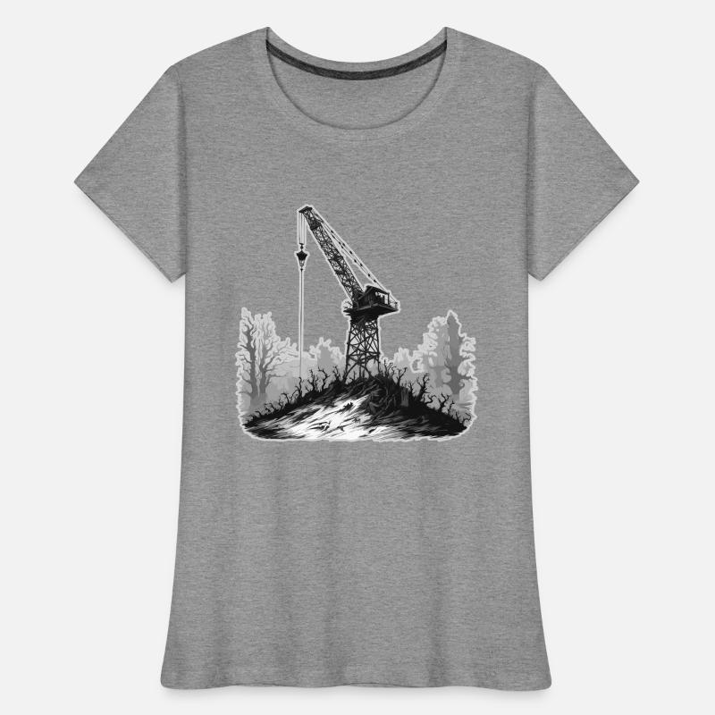 Crane / construction site / winch / crane system Women's Premium Organic T-Shirt
