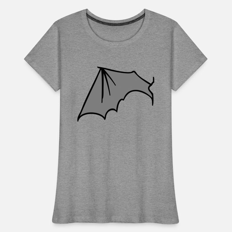 batwing_left_grey Women's Premium Organic T-Shirt