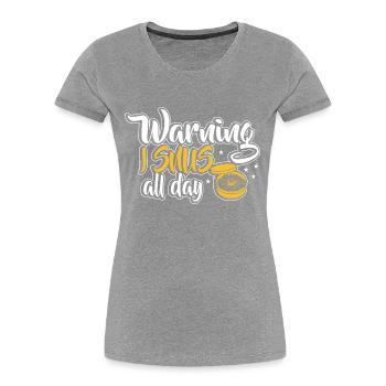 Snus rauchfrei Nichtraucher Nikotin Antiraucher - Frauen Premium Bio T-Shirt - Grau meliert - Vorne - Mia (176cm)