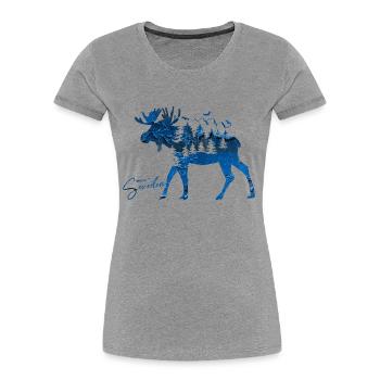 Sweden Sweden Viking Norden Scandinavia Midsummer - Women's Premium Organic T-Shirt - heather grey - Front - Mia (176cm)