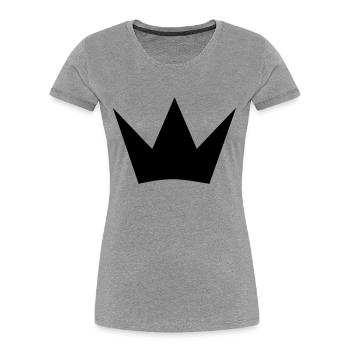 crown - Women's Premium Organic T-Shirt - heather grey - Front - Mia (176cm)