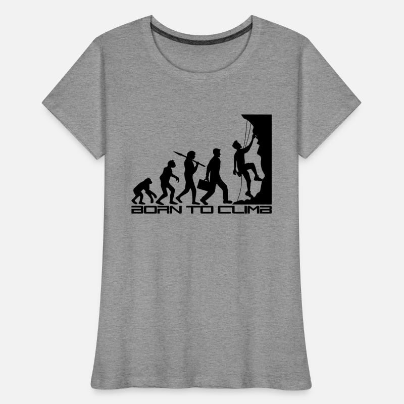 born to climb evolution evolution born steep Women's Premium Organic T-Shirt