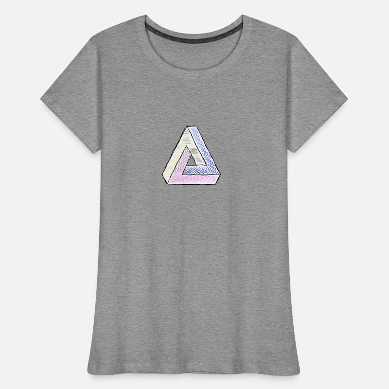 Penrose triangle impossible triangle as a comic Women's Premium Organic T-Shirt