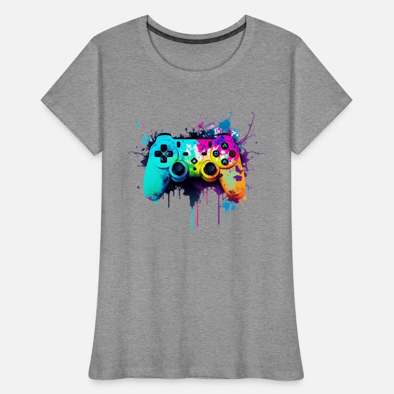 Neon Gaming Controller / Kontroller Frauen Premium Bio T-Shirt
