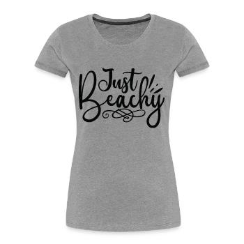 Just Beachy - Women's Premium Organic T-Shirt - heather grey - Front - Mia (176cm)