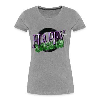 believe space travel birthday present idea - Women's Premium Organic T-Shirt - heather grey - Front - Mia (176cm)