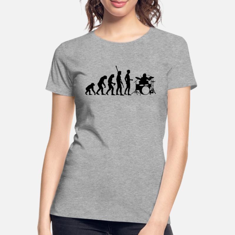 evolution_drummer_b_1c Women's Premium Organic T-Shirt