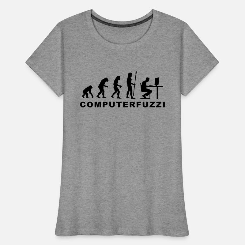 evolution_computerfuzzi Frauen Premium Bio T-Shirt