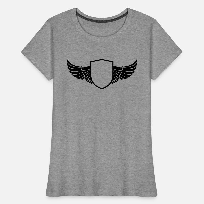 wings shield T-shirt bio Premium Femme