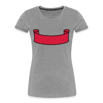 banner design logo text write name field blank coo - Women's Premium Organic T-Shirt - heather grey - Front - Mia (176cm)
