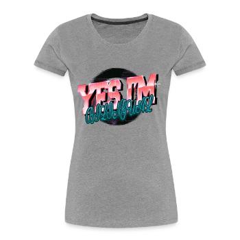 cool analyst awesome computer science - Frauen Premium Bio T-Shirt - Grau meliert - Vorne - Mia (176cm)