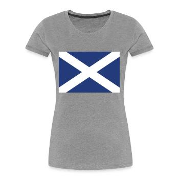 schottland - Frauen Premium Bio T-Shirt - Grau meliert - Vorne - Mia (176cm)