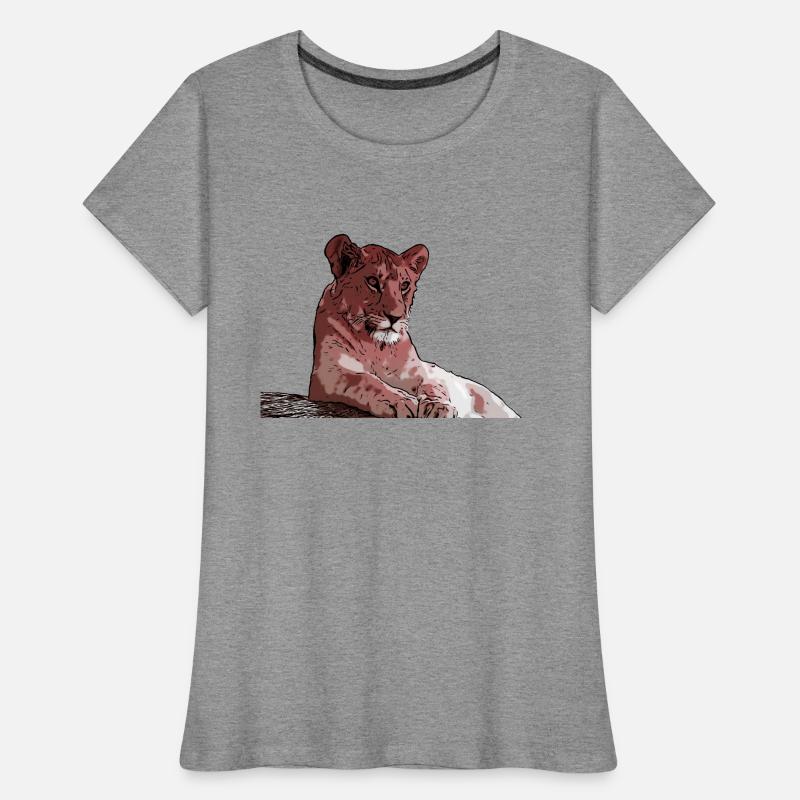 Junger Löwe Frauen Premium Bio T-Shirt