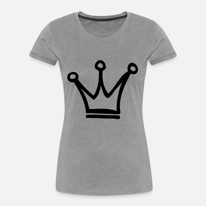crown icon - Women's Premium Organic T-Shirt - heather grey