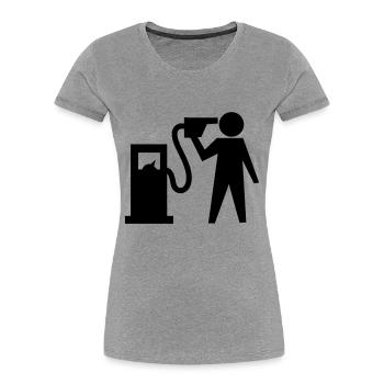Suicide (petrol) - Women's Premium Organic T-Shirt - heather grey - Front - Mia (176cm)