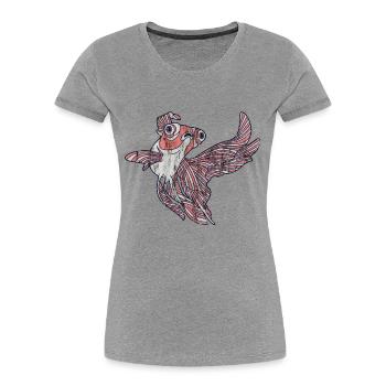goldfish - Women's Premium Organic T-Shirt - heather grey - Front - Mia (176cm)