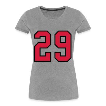 29 sports jersey football number new - Women's Premium Organic T-Shirt - heather grey - Front - Mia (176cm)
