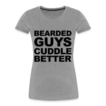Beards - Women's Premium Organic T-Shirt - heather grey - Front - Mia (176cm)