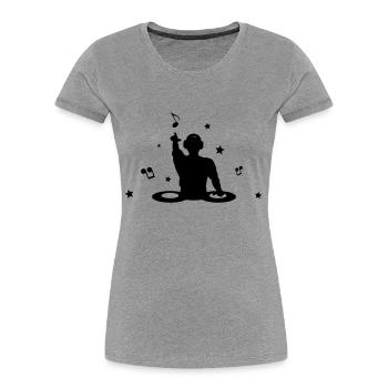 Musik - DJ Party - Frauen Premium Bio T-Shirt - Grau meliert - Vorne - Mia (176cm)