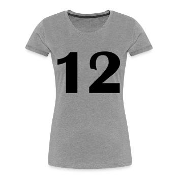12 - Women's Premium Organic T-Shirt - heather grey - Front - Mia (176cm)