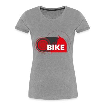 Triathlon bike - Frauen Premium Bio T-Shirt - Grau meliert - Vorne - Mia (176cm)
