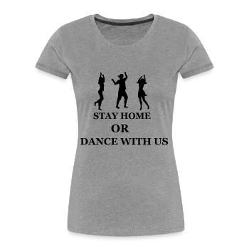 Dancing Dance Music - Women's Premium Organic T-Shirt - heather grey - Front - Mia (176cm)