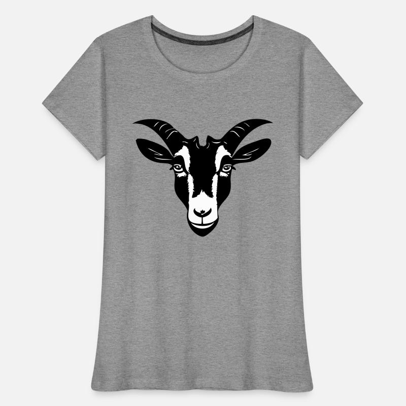 Chèvre dans le Style de dessin animé noir et blanc T-shirt bio Premium Femme