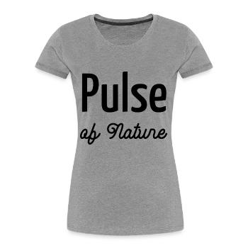 Love Beat Adventure Fun Awesome Geek Heart Sound - Women's Premium Organic T-Shirt - heather grey - Front - Mia (176cm)
